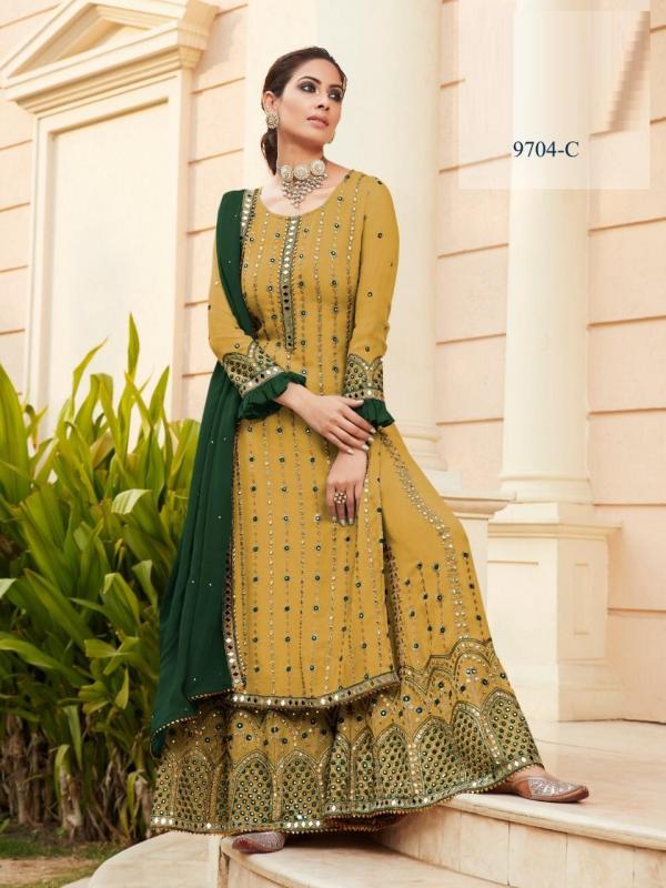 R Nazakat 9705 Designer Faux Georgette Embroidery Suit Collection